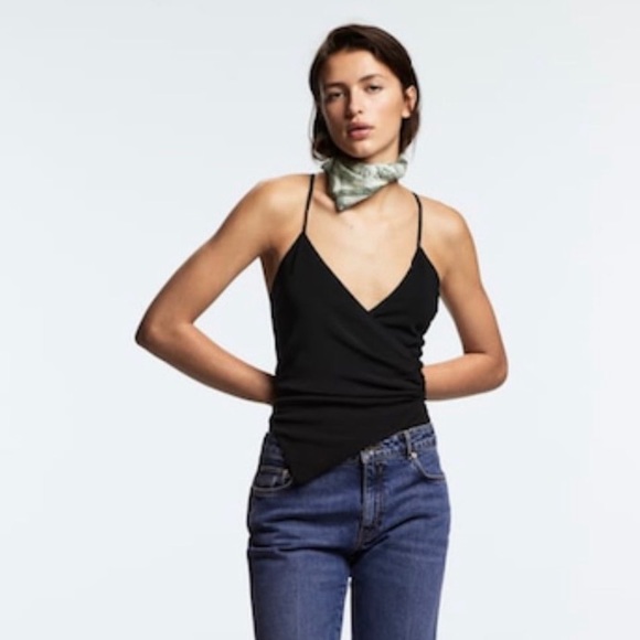 Zara Tops Zara Draped Bodysuits With Side Buttons Spaghetti Straps Nwt Poshmark